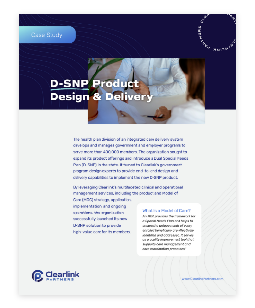 D-SNP Product Design & Delivery