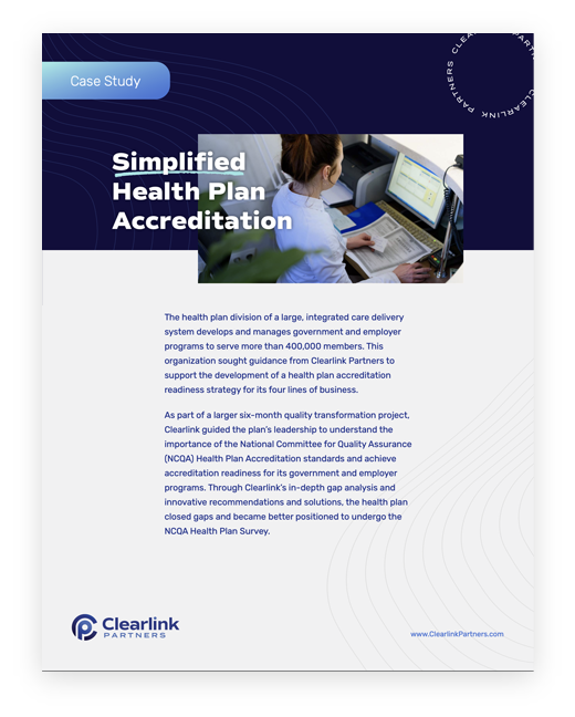 Simplified Health Plan Accreditation